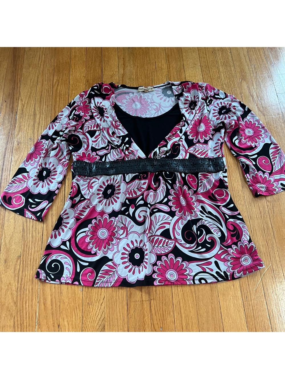 Vintage Y2K floral retro baby doll quarter sleeve top